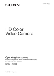 Sony SRG120DH Operating Instructions Manual