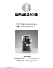 Rommelsbacher EKM 200 Instruction Manual