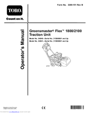 Toro Greensmaster Flex 2100 04040 Operator's Manual