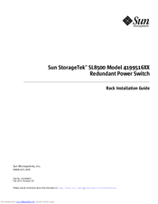 Sun Microsystems StorageTek SL8500 4199516XX Installation Manual