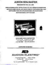 Audion Elektro Sealmaster 421 Instructions For Use Manual