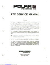 Polaris Scrambler Service Manual