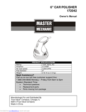 master mechanic 172042 Owner's Manual
