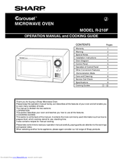 Sharp Carousel R-210F Operation Manual And Cooking Manual