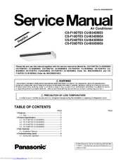 Panasonic CS-F18DTE5 Service Manual