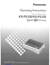 Panasonic KX-P2130 Operating Instructions Manual