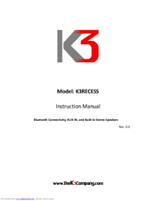 K3 K3Recess Instruction Manual