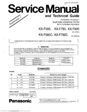 Panasonic KX-F580 Supplemental Service Manual