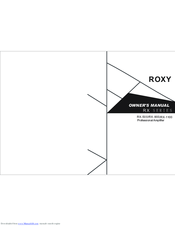 Roxy RX-900 Owner's Manual