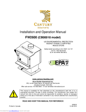 Century FW2600 Installation And Operation Manual
