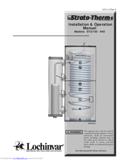 Lochinvar Strato-Therm+ STU940 Installation & Operation Manual