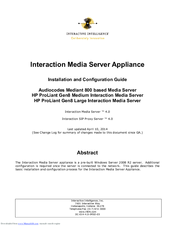 Interactive Intelligence Audiocodes Mediant 800 based Installation And Configuration Manual