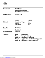 PhatNoise 000 057 110 Installation Instructions Manual