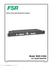 FSR MAS 4100A Installation And Operator's Manual