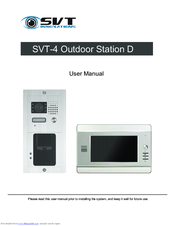 SVT -4 Outdoor Station D User Manual