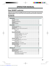 Sharp 60X50H Operation Manual