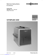 Viessmann VITOPLEX 200 Service Instructions Manual