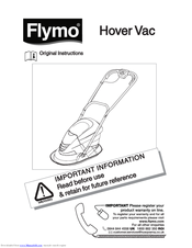 Flymo Hover Vac Original Instructions Manual