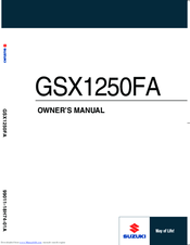Suzuki GSX1250FA Owner's Manual