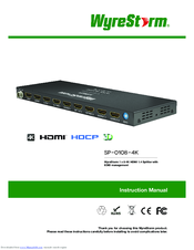 Wyrestorm SP-0108-4K Instruction Manual