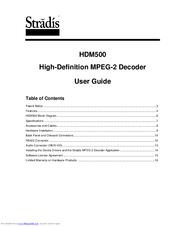 Stradis HDM500 User Manual