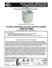 Acorn A311108F Installation, Operation & Maintenance Manual