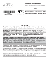 Astria Plantation48M3 F0692 Installation And Operation Instructions Manual