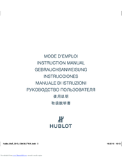 Hublot KING POWER 771 Quick Start Manual