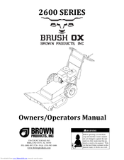 Brown Products Brush Ox 2600 Series Owner's/Operator's Manual