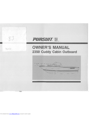 PURSUIT 2350 Cuddy Cabin Outboard Owner's Manual