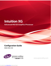 GRASS VALLEY Intuition XG Configuration Manual