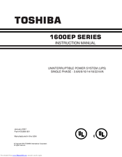 Toshiba 1600EP SERIES Instruction Manual