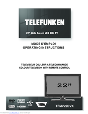 Telefunken TFMV22DVX Operating Instructions Manual