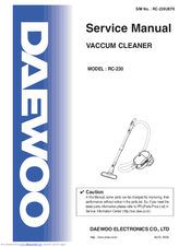 Daewoo RC-230 Service Manual