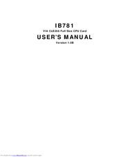 VIA Technologies IB781 User Manual