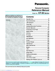 Panasonic Touchbook CF-50 Series Reference Manual