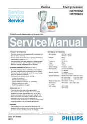 Philips HR7723/00 Service Manual