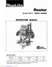 Makita 3600BR Instruction Manual