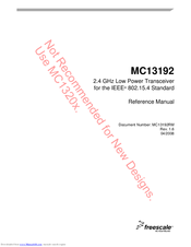 Freescale Semiconductor MC13192 Reference Manual