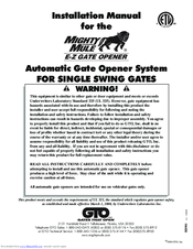 Mighty Mule FM700 Installation Manual