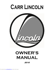 Carr Lincoln Owner's Manual