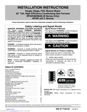 Grandaire WFAR080B048 Installation Instructions Manual
