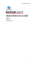 Konica Minolta bizhub 3301P Quick Reference Manual