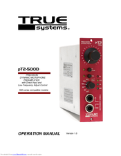 True Systems pT2-500D Operation Manual
