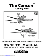 Fanimation Cancun FP8011OB-220 Owner's Manual