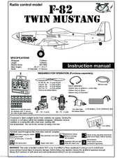 Vq Model F-82 TWIN MUSTANG Instruction Manual
