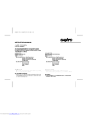 Sanyo VDC-C1572FP Instruction Manual