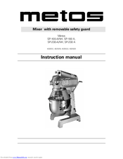 Metos SP-200-A/NH Instruction Manual