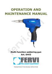 Fervi 443 Operation And Maintenance Manual