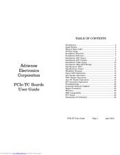 AEC PCIe-TC User Manual